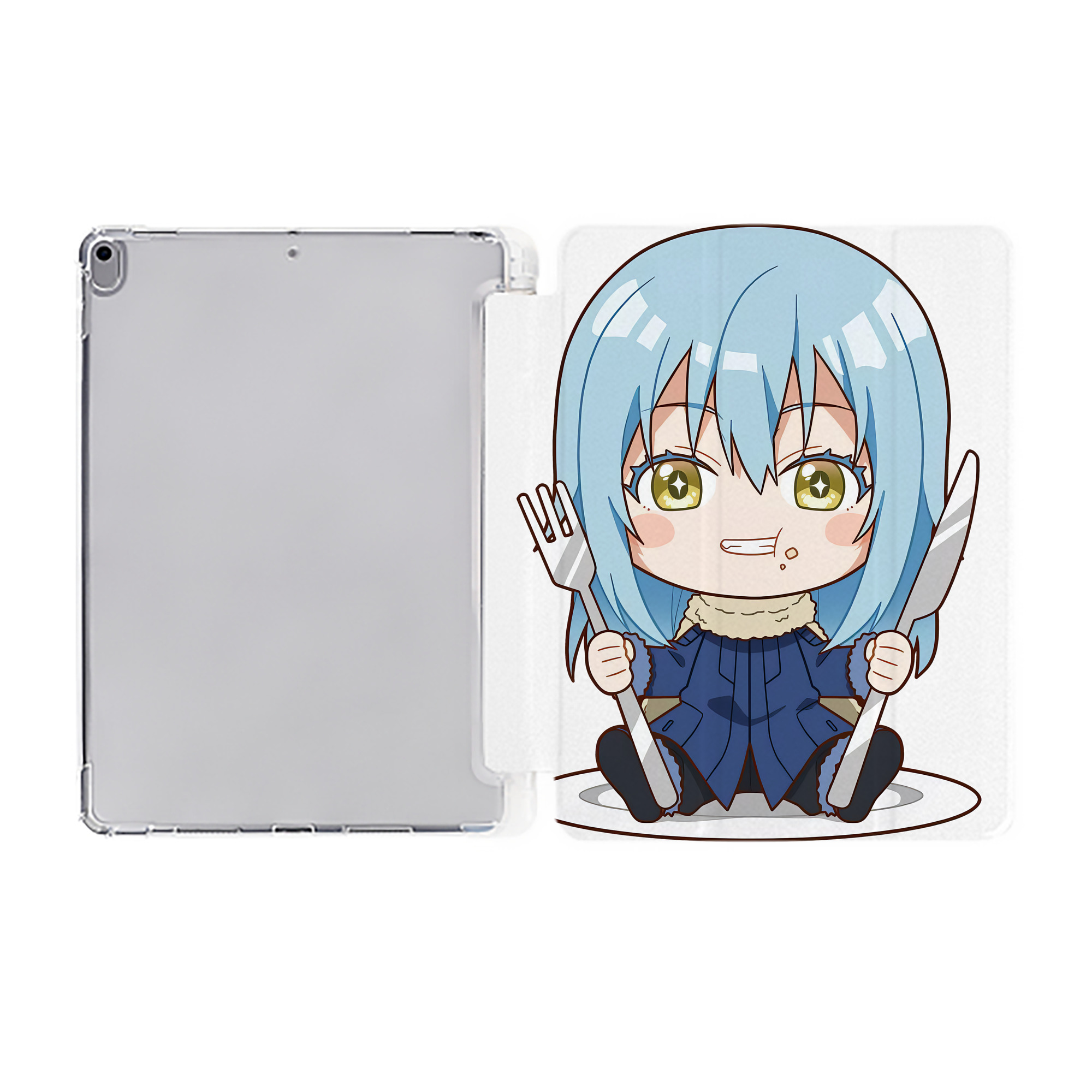（画像用） 転スラ Regarding Reincarnated to Slime IPad ケース ペン収納付き 三つ折りスタンド PUレザー×シリコン 対応機種9.5/10.5/10.9インチ